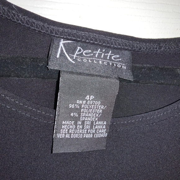 K Petite Collection fit & flare dress Sz 4P sleeveless ruched waist - Picture 5 of 9